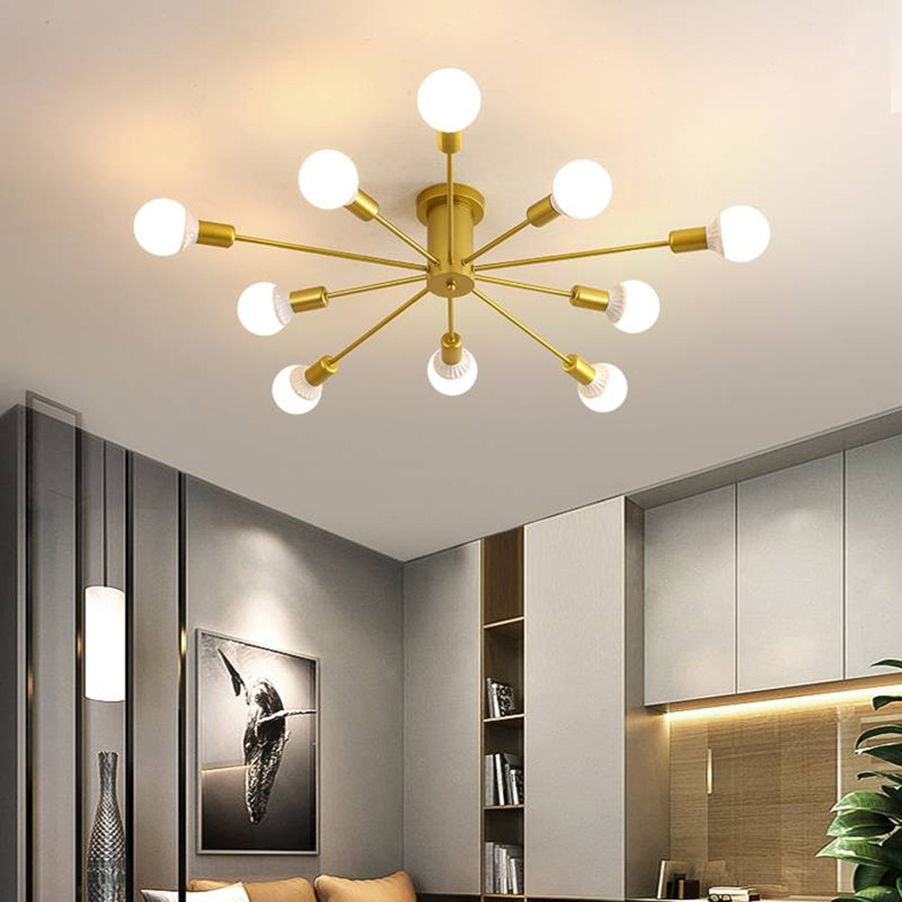 Dimmable Multi Head LED Flush Mount Ceiling Light 6 8 10 Heads